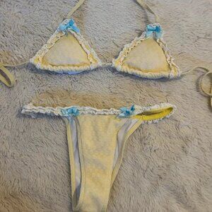 Yellow shein bikini